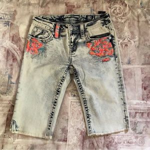 Miss Me Girls Bermuda Shorts Acid Washed
